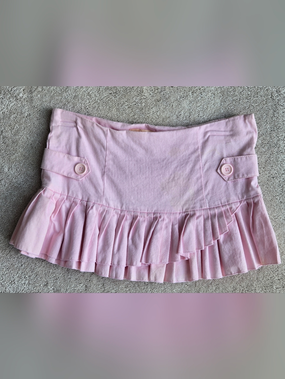 Forever 21 Pastel Pink Tiered Ruffle Mini Skirt Y2k Fashion Preppy Schoolgirl